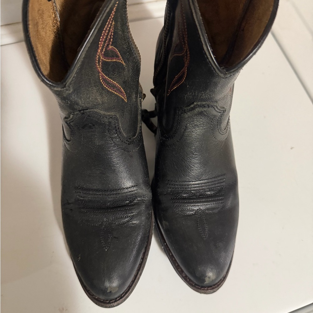 Ariat Black Leather Women's Western Ankle Boots